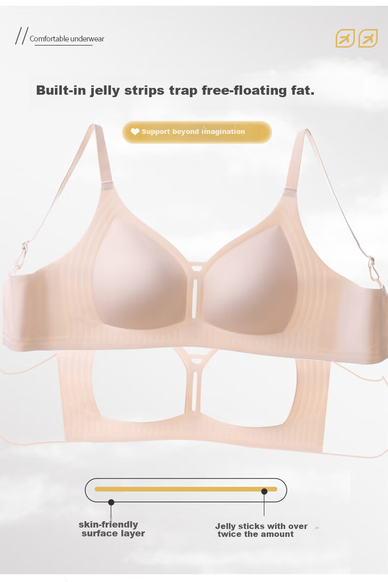 LangSha Seamless Summer Thin Bra for Women Large Chest Minimizing Soft Support Anti-Sagging Side Breast Gathering Slimming Bra 10