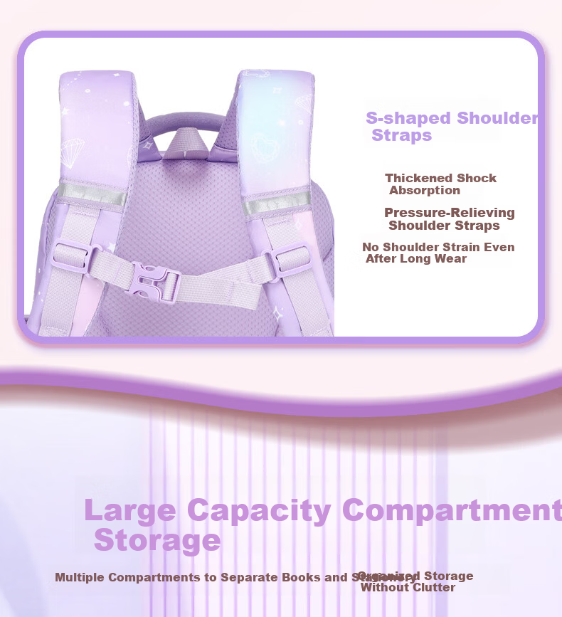 COOLBABY Primary School Backpack Children Ergonomic Lightweight Large Capacity Boys Girls Grades 4-6 Stylish Double Shoulder Bag 4