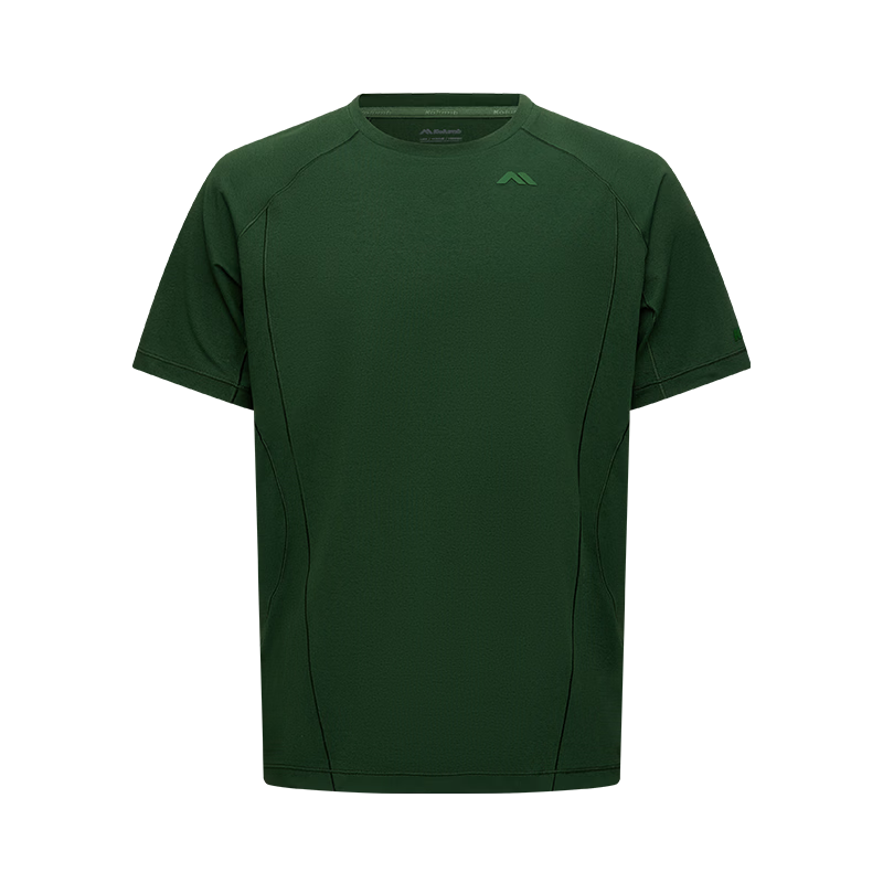 Kolumb Outdoor T-Shirt Couple Summer Breathable Polyester Cotton Blend Crew Neck Short Sleeve Sports Quick-Dry T-Shirt Pine Green XL