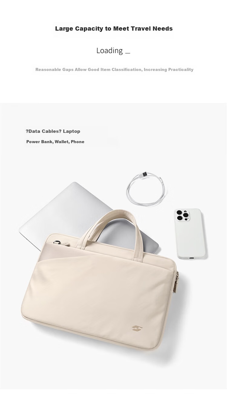 GOLF Women's Laptop Bag Lightweight Business Briefcase 14-inch Notebook File Bag Large Capacity Shoulder Crossbody Bag 11