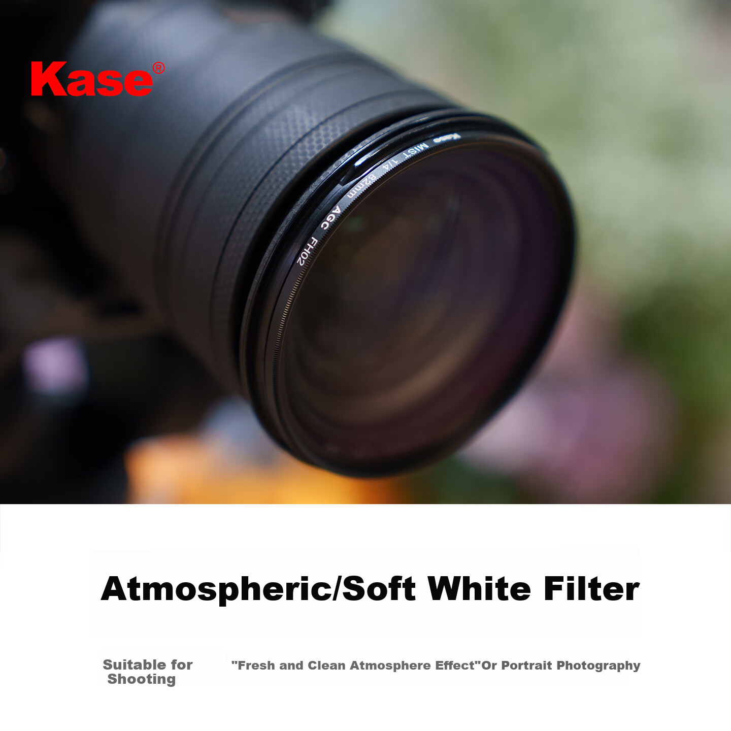 Kase White Soft Quarter Filter Soft Light Lens Soft Focus Lens Hazy Lens Portrait Beauty Lens Camera Dreamy Creative Photography Filter 67mm