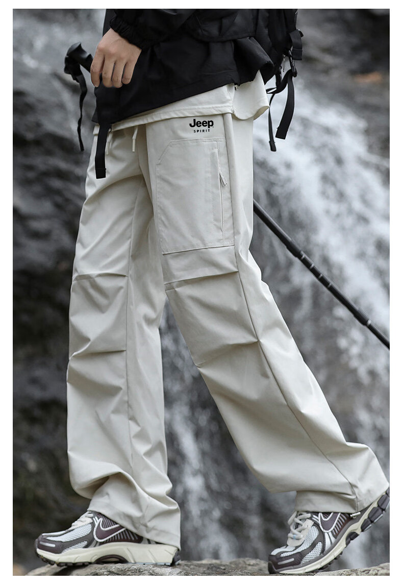 JEEP Men's Waterproof Tactical Cargo Pants Outdoor Hiking Sports Pants Military Green XL 13