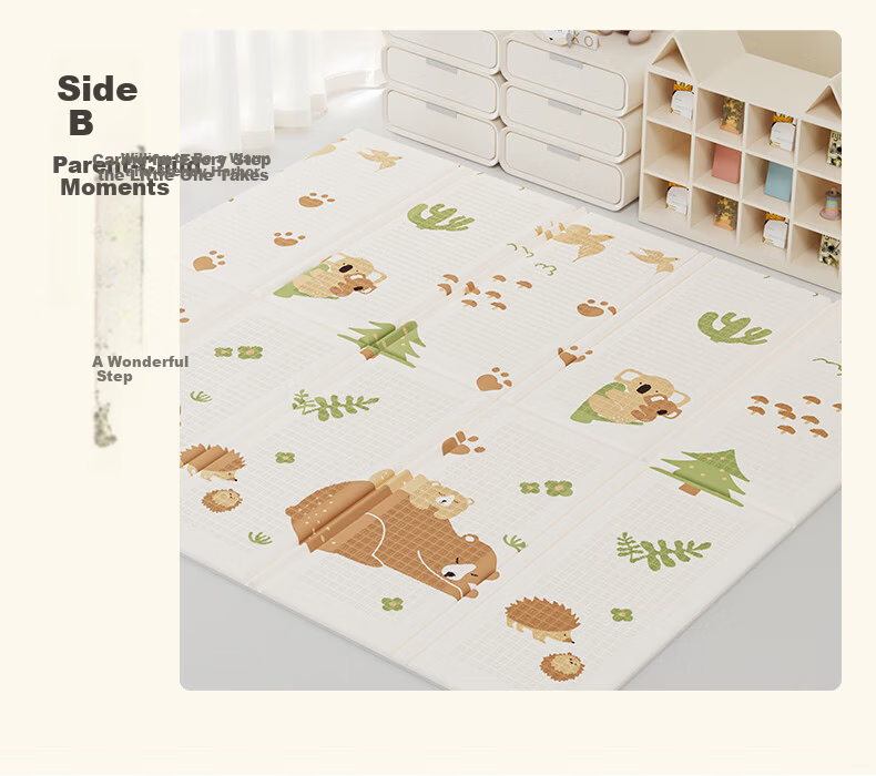 Babamama Crawling Mat, Baby Play Floor Mat, XPE Thickened Non-Slip, Foldable Living Room Anti-Fall Baby Crawling Pad, 180*150 9