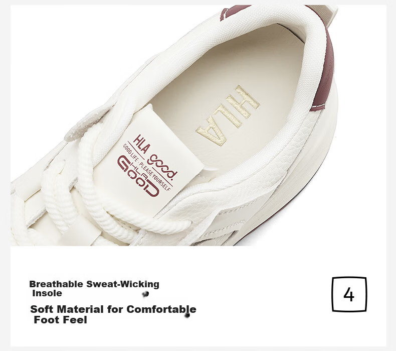 HLA Women's Sports Casual Shoes Spring Summer Versatile White Dad Sneakers Lightweight HDAYXW1CDQ036 Beige Size 38 11