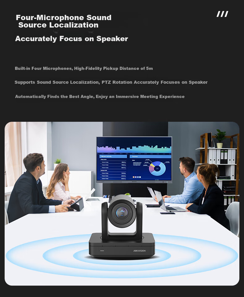 Hikvision Conference Kit Camera 4K HD PTZ 15x Zoom Office Meeting Solution DS-UVC-V132 3