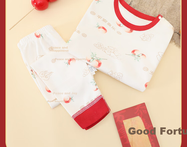 Mumuwu 7A Antibacterial Baby and Toddler Thermal Underwear Set Unisex Autumn Winter Warm Base Layer School Uniform Essential Long Sleeve Top and Pants Two-Piece Set 10