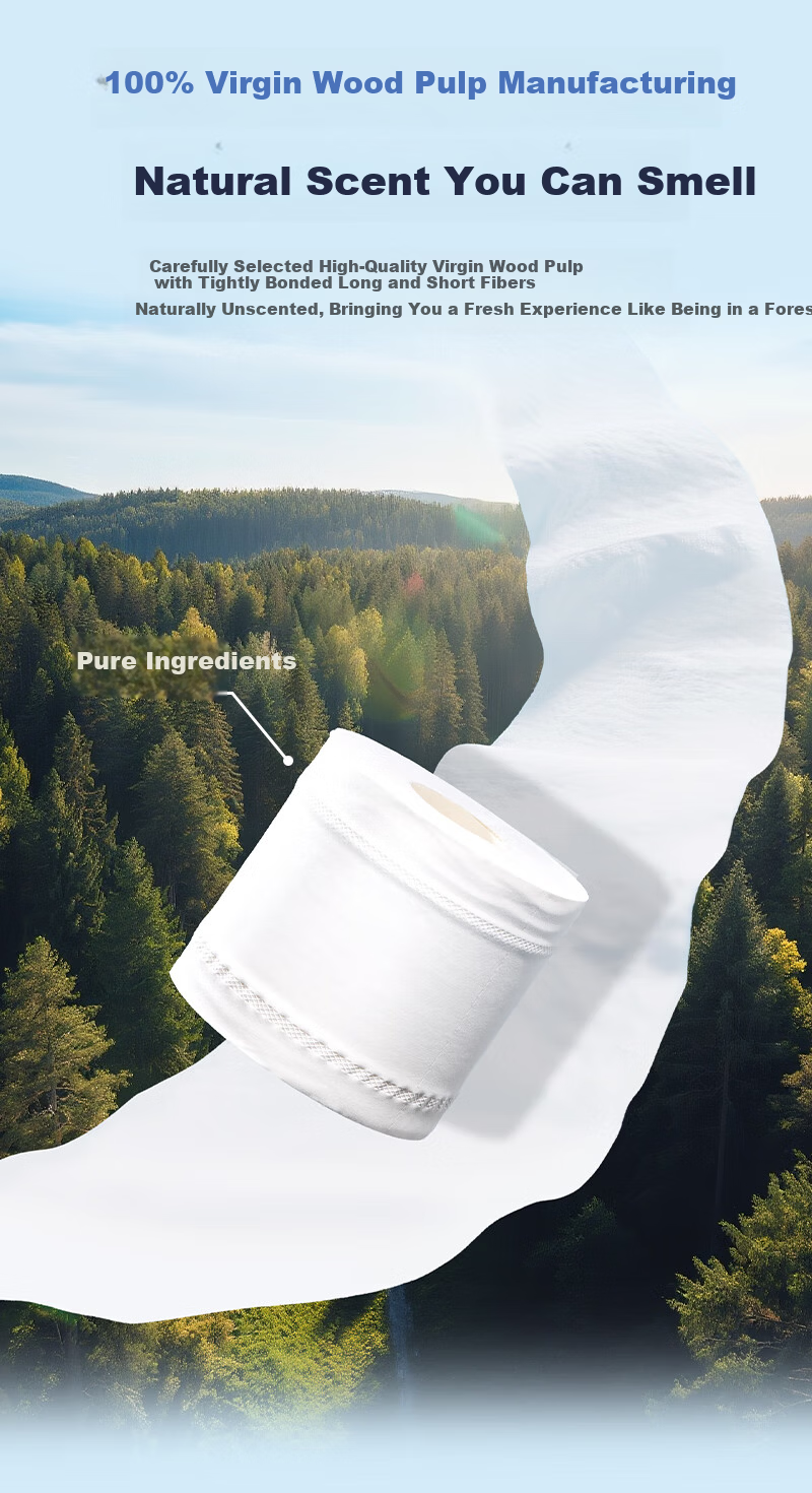 One's Member Thickened Soft High GSM 4-Ply Toilet Paper 200g*12 Rolls Dispersible 5