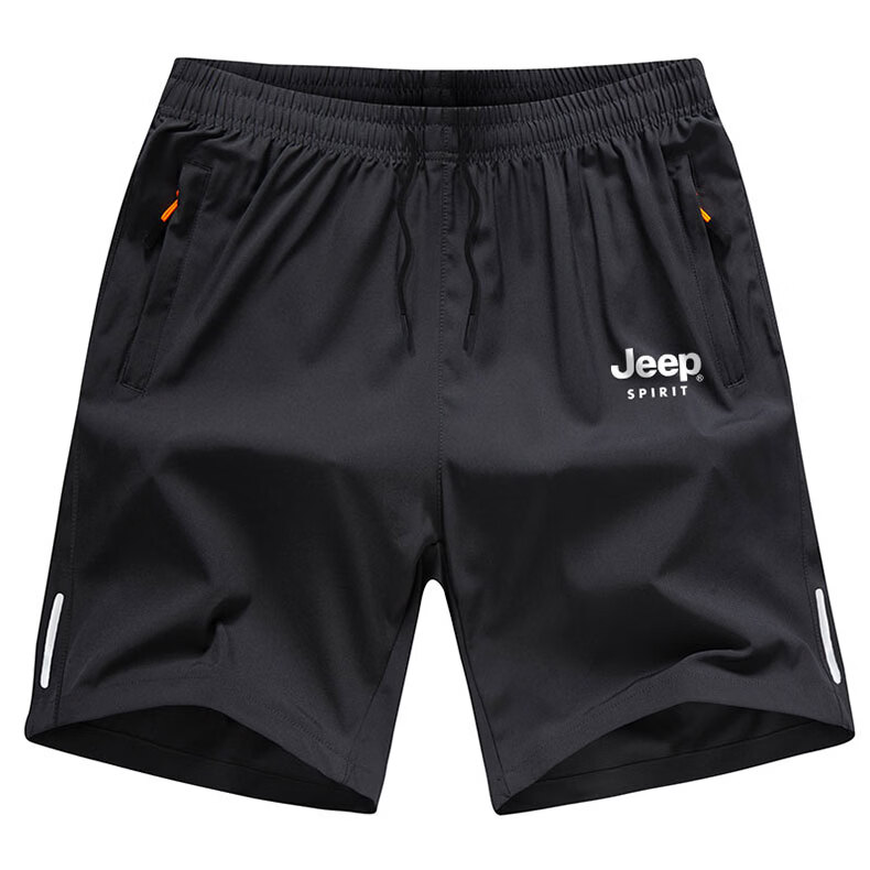 JEEP SPIRIT Men's Summer Loose Thin Casual Fitness Outdoor Sports Five-Point Ice Silk Shorts 5