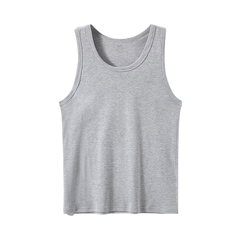 MiiOW Men's Pure Cotton Tank Top, Plus Size Sports Undershirt, Sleeveless Summer Vest, Antibacterial 7A