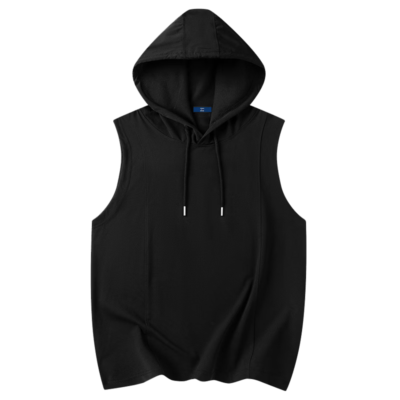 GENIOLAMODE Men's Hooded Vest Trendy Sleeveless Casual Loose Waistcoat