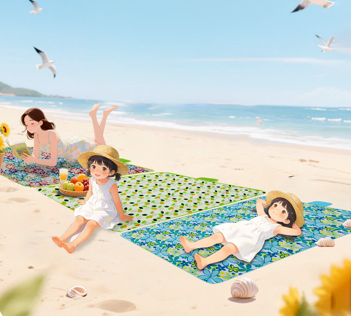 TAN XIAN ZHE Picnic Mat Outdoor Portable Moisture-Proof Mat Camping Tent Sleeping Mat Floor Mat Beach Home Kids Seat Cushion 11