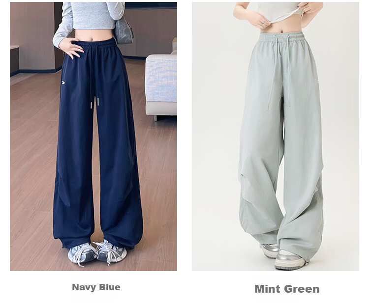 BOPRUIEY Women's Quick-Dry Work Pants 2025 New Autumn Curved Blade Pants American Casual Sports Loose Wide-Leg Pants 16