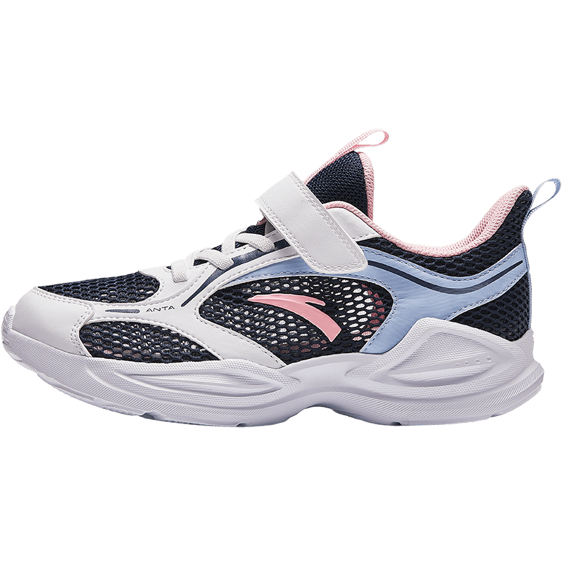 Anta Kids Sports Shoes 2026 Summer Girls Big Kids Lightweight Breathable Mesh Running Shoes A22615557