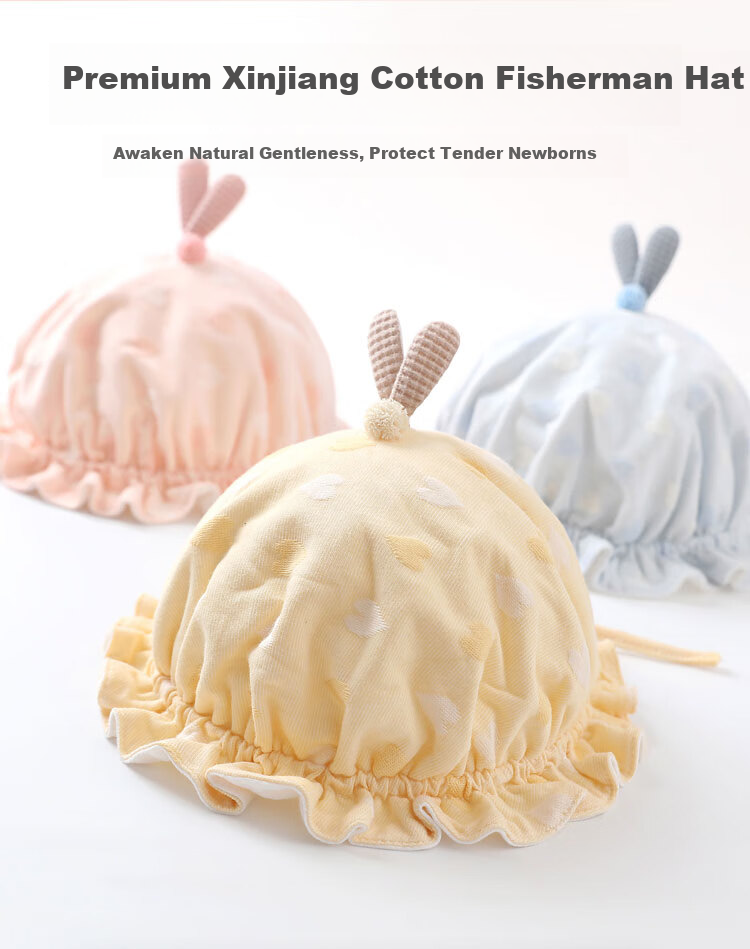 Benaxi Baby Hat Spring and Autumn Thin Summer Newborn Infant Fisherman Sun Hat Unisex New Style 1
