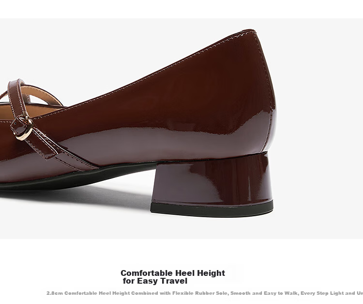 Le Saunda 2026 Spring Summer New Chunky Heel Pointed Toe Fashion Commuter Genuine Leather Women's Pumps 6T31312 Hazelnut Brown BRP 37 6