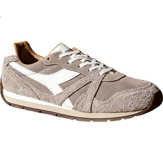 Diadora Men's And Women's Casual Shoes Runmover Synth, Gray/white/brown, Recommend Ordering Half Size Up, Size 36.5