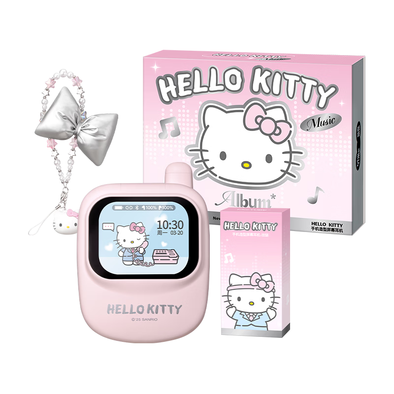 MARtube Hello Kitty Bluetooth Earphones Touchscreen Premium Niche Practical Graduation Gift for Bestie Girls Students Daily Present