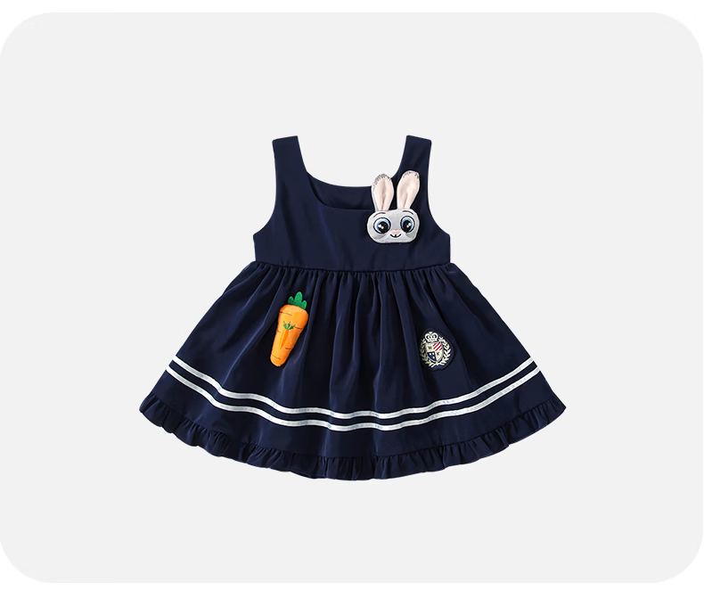 Fanlie Girls' Academy Style Dress Spring Children's Princess Vest Dress Baby One-Year-Old Ceremony Dress Spring and Autumn 10