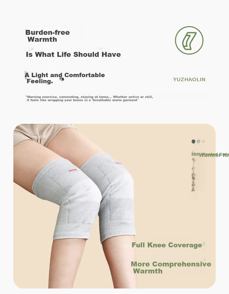 YUZHAOLIN Self-Heating Knee Brace Warm Bamboo Charcoal Knee Support for Cold Legs Unisex Elderly Anti-Slip Knee Pad X069 Size S 4