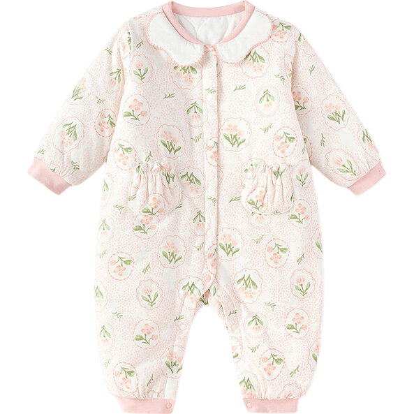 BALABALA Baby Romper Infant Jumpsuit Thickened Floral Bodysuit 2025 Model 208425133206