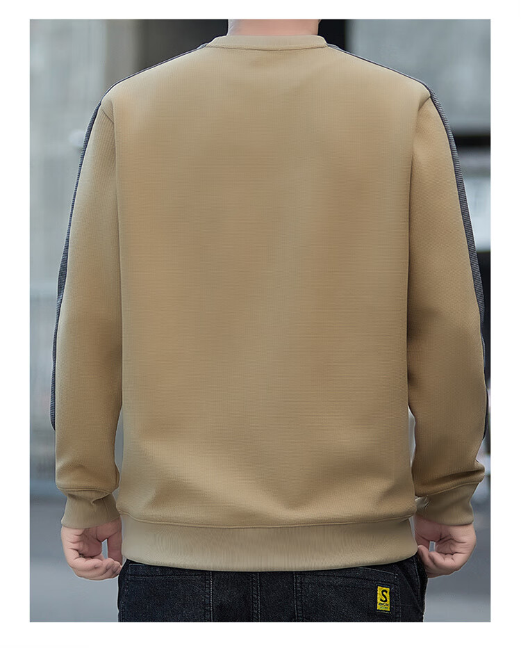 JEEP SPIRIT Men's Waffle Knit Long-Sleeve T-Shirt, Loose Casual Trendy Men's Top for Spring And Autum 16