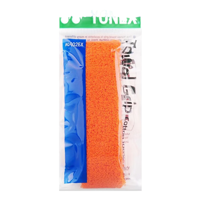 YONEX Yonex Badminton Racket Towel Grip Loop Non-Slip Strong Sweat Absorption Self-Adhesive Back Grip AC402EX Orange 3-Pack
