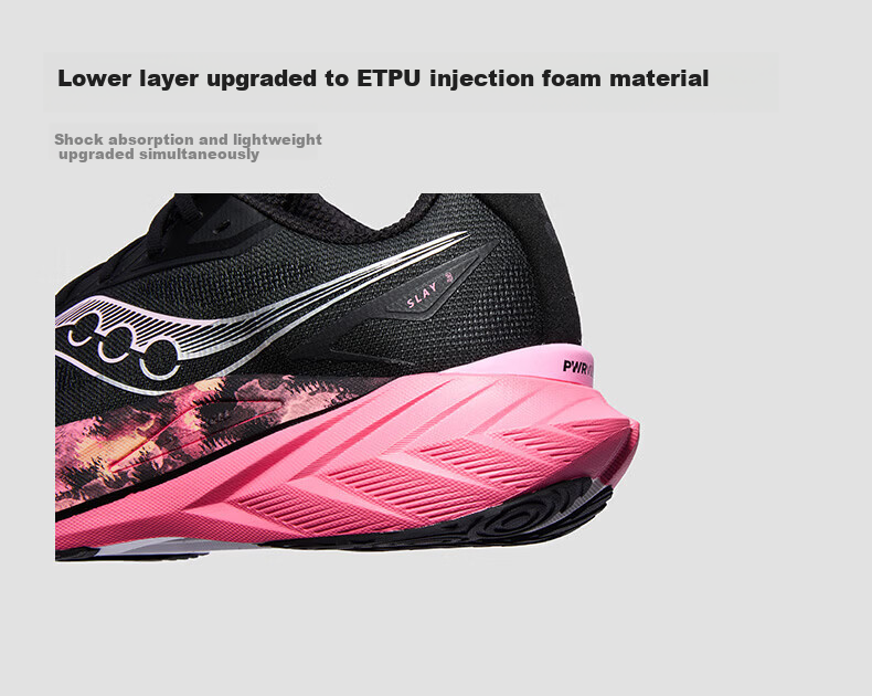 Saucony SLAY Full Carbon Plate 3 Running Shoes Black Pink 9 [Couple Model] 38.5 12