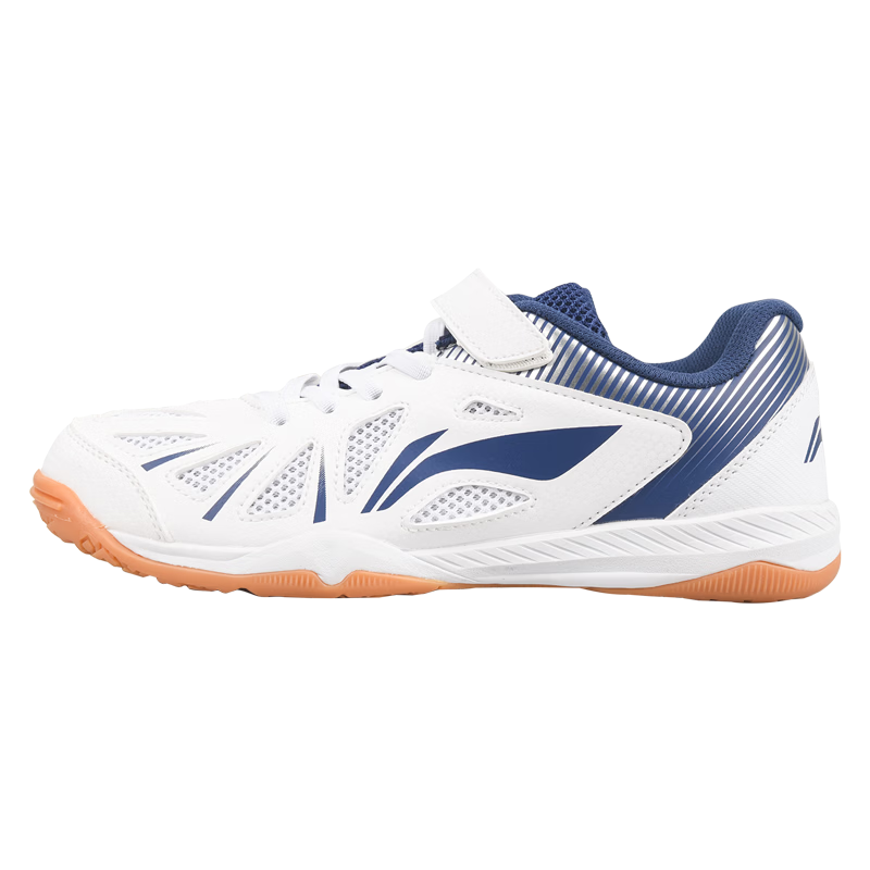 Li-Ning Children's Table Tennis Shoes, Boys And Girls Professional Table Tennis Sports Shoes, Training Shoes APTT022-2, White And Blue, Size 30