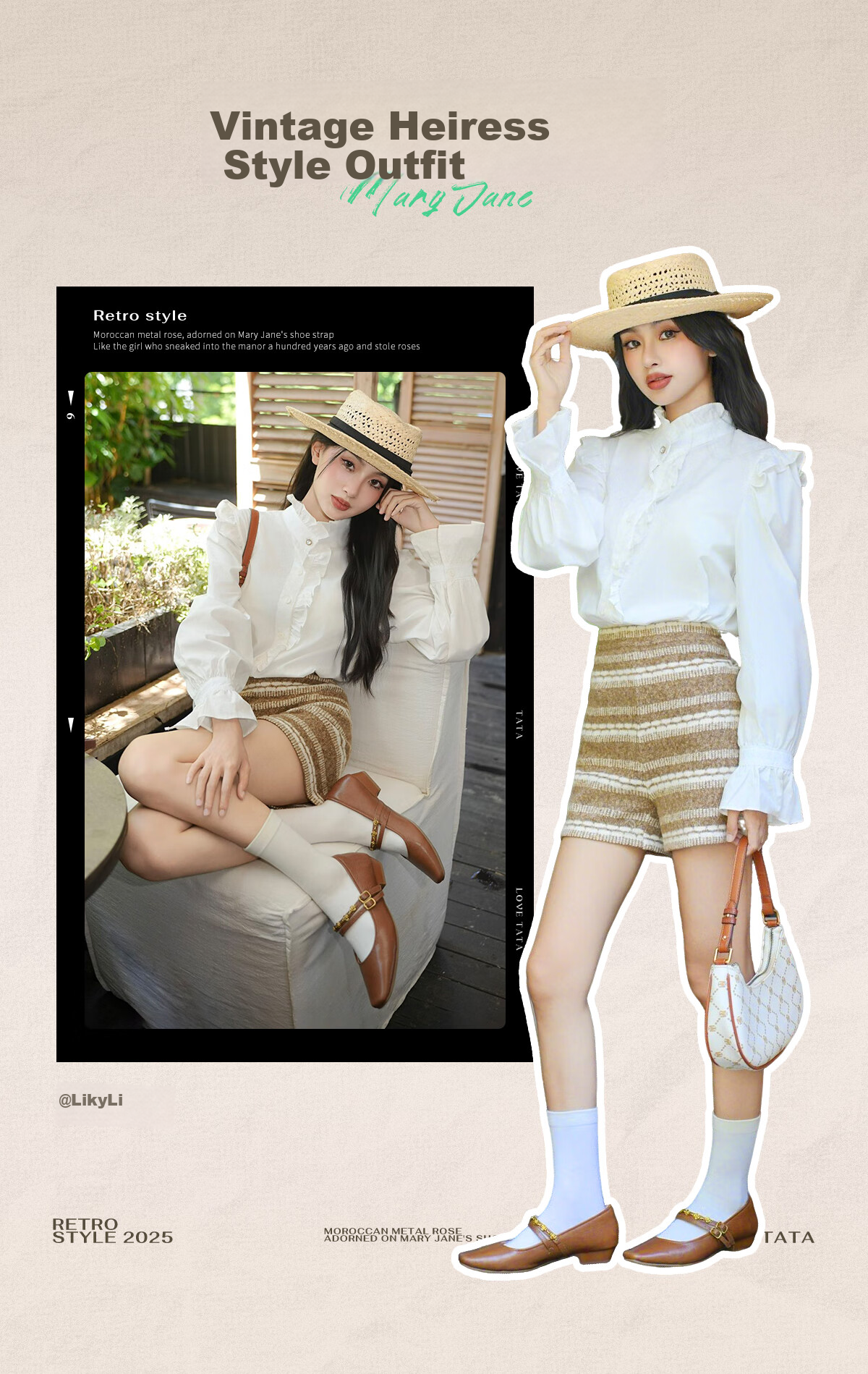 TATA Afternoon Manor Vintage Red Mary Jane Women's Flat Shallow Lambskin Shoes Black YRU03 Size 37 2