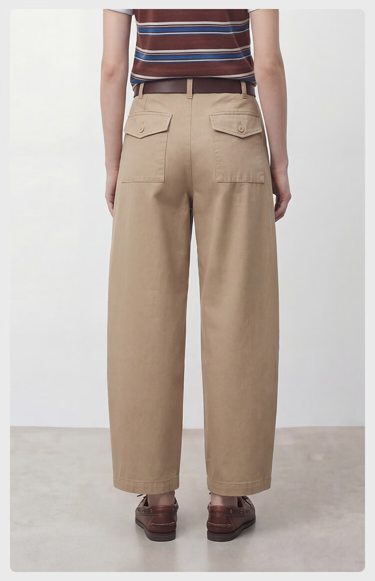 JD Jingzao Curved Blade Pants Women 2026 New Casual Pants Spring Autumn Sports Loose Low Hip Dark Sea Blue M 17