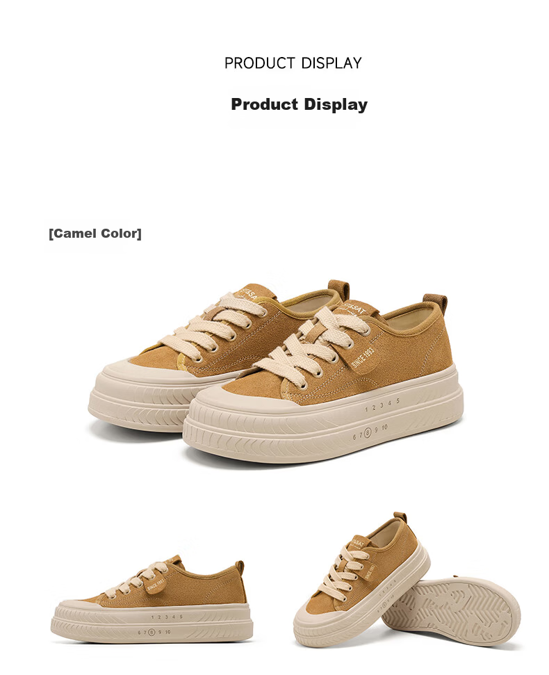 St&Sat Women's Platform Sneakers 2025 New Autumn Winter Height Increasing Casual Retro Slip-On Soft Sole Canvas Shoes 15