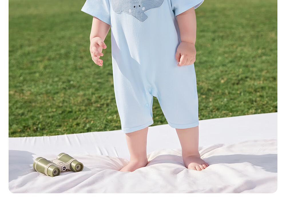 Betis Baby Clothes Summer Thin Cool Breathable Romper Newborn Short Sleeve One-piece Air Conditioning Suit Crawling Suit 7