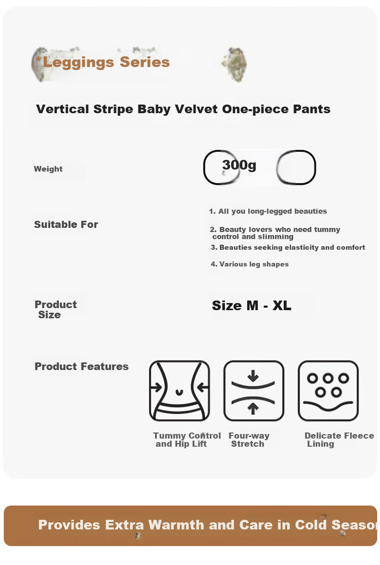 LangSha Women's Autumn Winter Fleece-Lined Thickened 300g Baby Velvet Warm Slim Fit Leggings 1