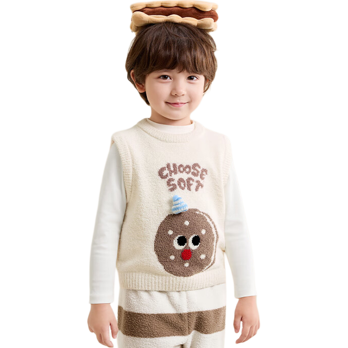 BALABALA BalaOne Children's Clothing, Kids' Vest, Winter Half-Fleece Inner Layer, Warm Undershirt, 208425171205