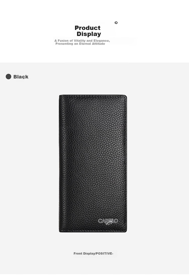 Cartelo Crocodile Men's Wallet First Layer Cowhide Fashion Multifunctional Business Casual Wear-Resistant New Year Gift 12