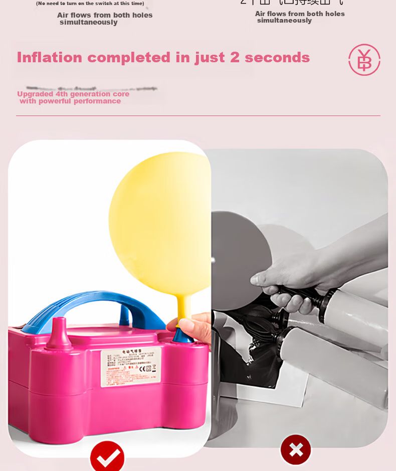 Bingyou Electric Balloon Inflator Pump Air Compressor Automatic Balloon Pump Inflating Machine 4