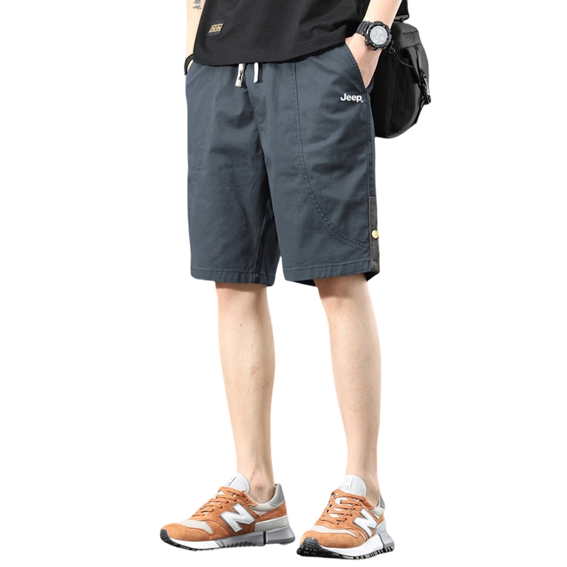 JEEP Men's Summer Loose Fit Dark Gray Cargo Shorts, Size L