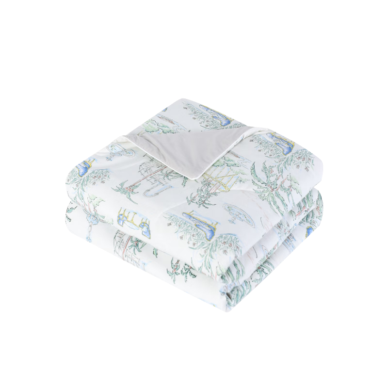 DOMIAMIA Sen Sleep Cooling Tencel Summer Quilt Baby Blanket Children's Air Conditioning Quilt Brown Islet 120