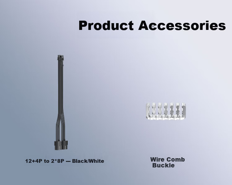 ZHENWEI Graphics Card Power Extension Cable 3x8Pin to 12+4Pin Desktop GPU 3x8P to 16P Male Female Extension Cable 34cm White for 3090Ti/40/50 Series 6