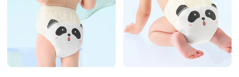 Betis Potty Training Pants Baby Diaper Waterproof Washable Baby Toilet Training Pants Size 110 2-Pack Sweet Rabbit Little Lamb 41