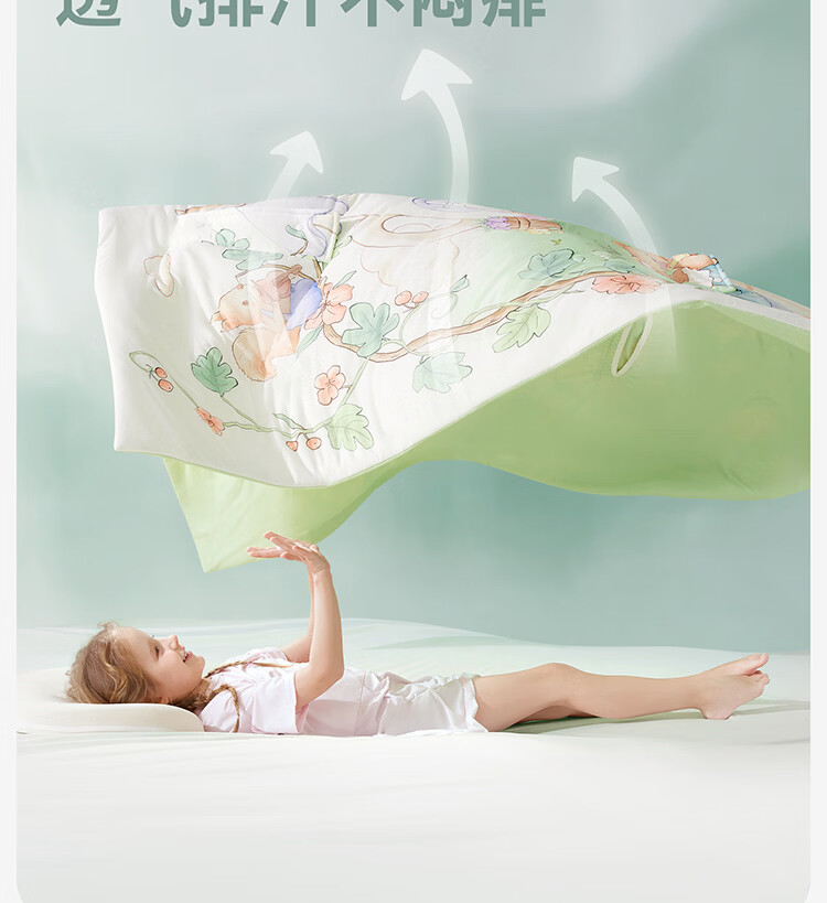 Kidsneed Baby Anti-Kick Sleeping Bag Toddler Spring Summer Anti-Startle Hug Blanket Belly Protection Sleep Sack 150x150cm 9