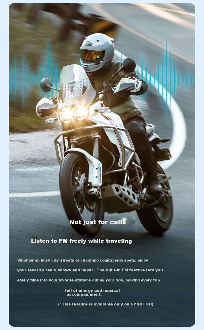 CARDO Motorcycle Helmet Bluetooth Headset Noise-Cancelling Waterproof Full and Half Helmet SPIRITSINGLE Original Box 8