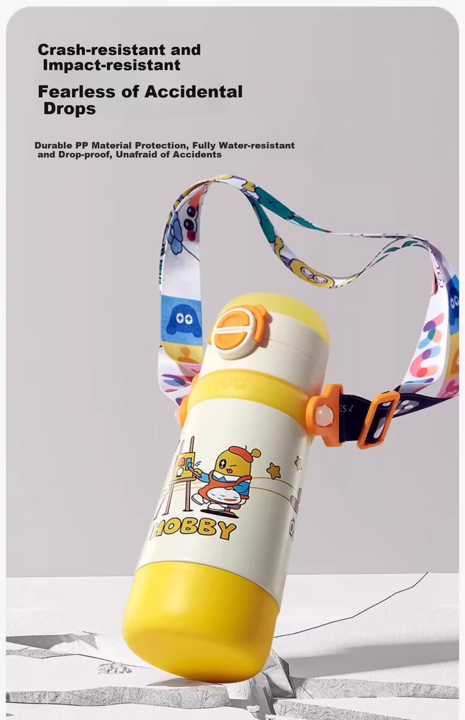 KUB Children's Straw Cup Baby Water Bottle for Over One Year Old Learning Drinking Cup Direct Drinking Bottle 260ml - Blue 15