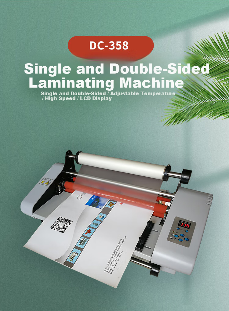 DOCON DC-358 Laminating Machine Thermal Laminator Electronic Temperature Control Single and Double-Sided Laminator 350mm 1