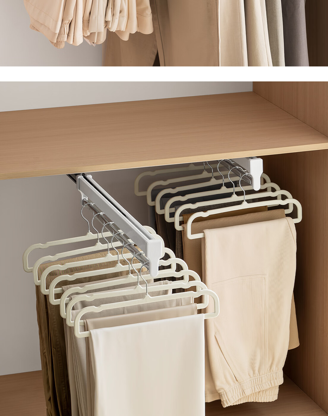 Lazy Corner Ultra-Thin Non-Slip No-Marking Clothes Hangers, Thickened Large Adult Balcony Clothes Hangers, 10 Pieces 8