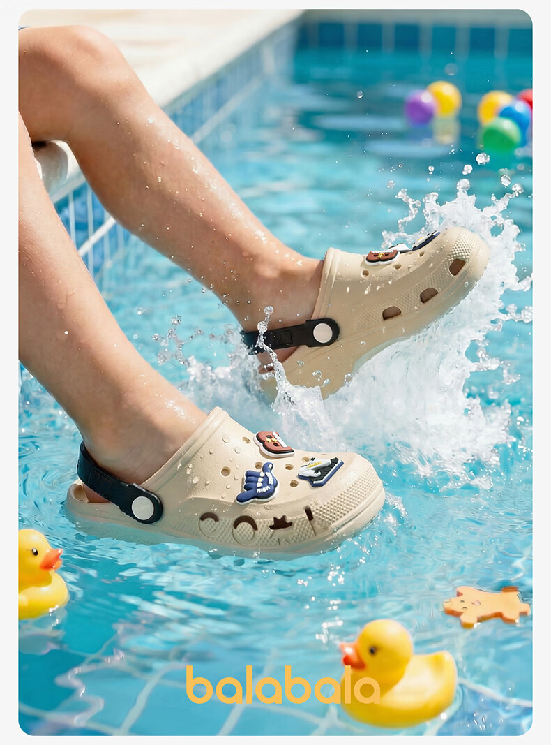 Balabala Kids Summer Clog Sandals Girls Outdoor Cartoon Bath Slippers Boys Home Large Kids Beach Shoes 21