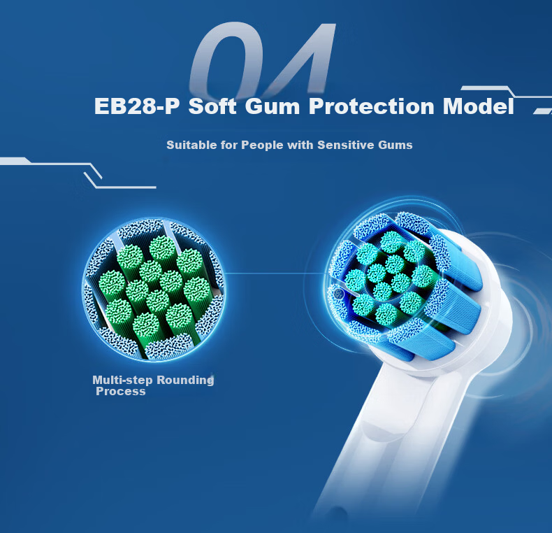 MUBE Compatible Oral-B Braun Electric Toothbrush Heads D12 D16 D100 P2000 P4000 3709 Universal Replacement 6