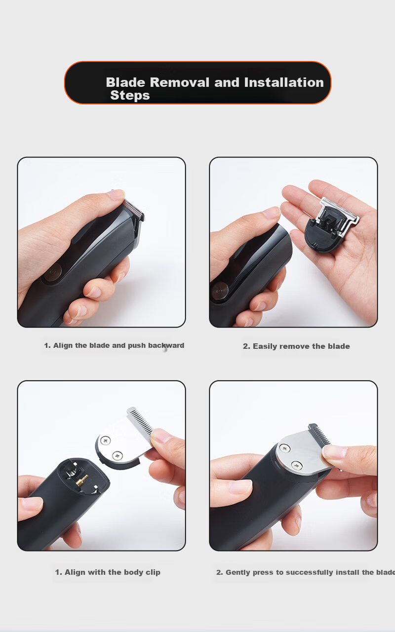 MKS Multifunctional Hair Clipper Shaver Nose Hair Trimmer Sideburn Engraving Electric Haircutting Machine Electric Hair Clipper Home Use 5-in-1 NV8708B 10