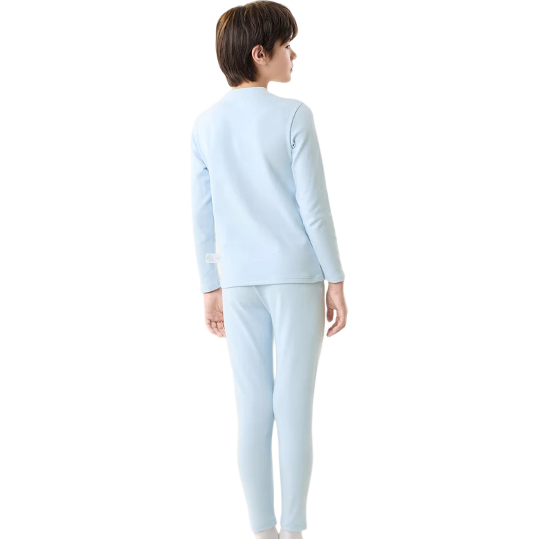 BALABALA Boys' Thermal Underwear Set 2-Piece Kids' Autumn Winter 2025 Soft Fleece Long Johns Pajamas