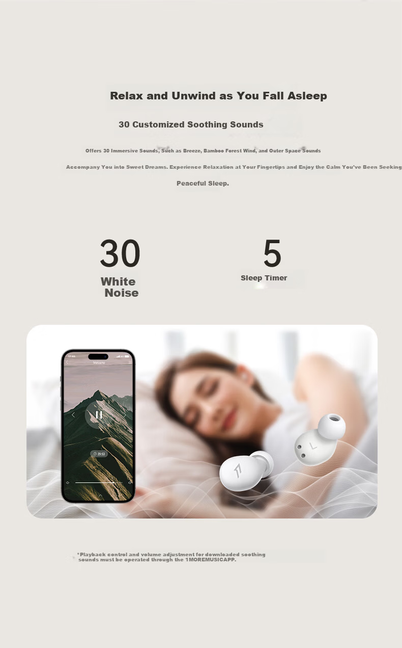 Himalaya Good Voice 1MORE Wameng Z30 Wireless Noise-Cancelling Bluetooth Sleep Earphones Invisible Compact In-Ear Sleep Aid Compatible with Apple Huawei Xiaomi 2026 New Release 8